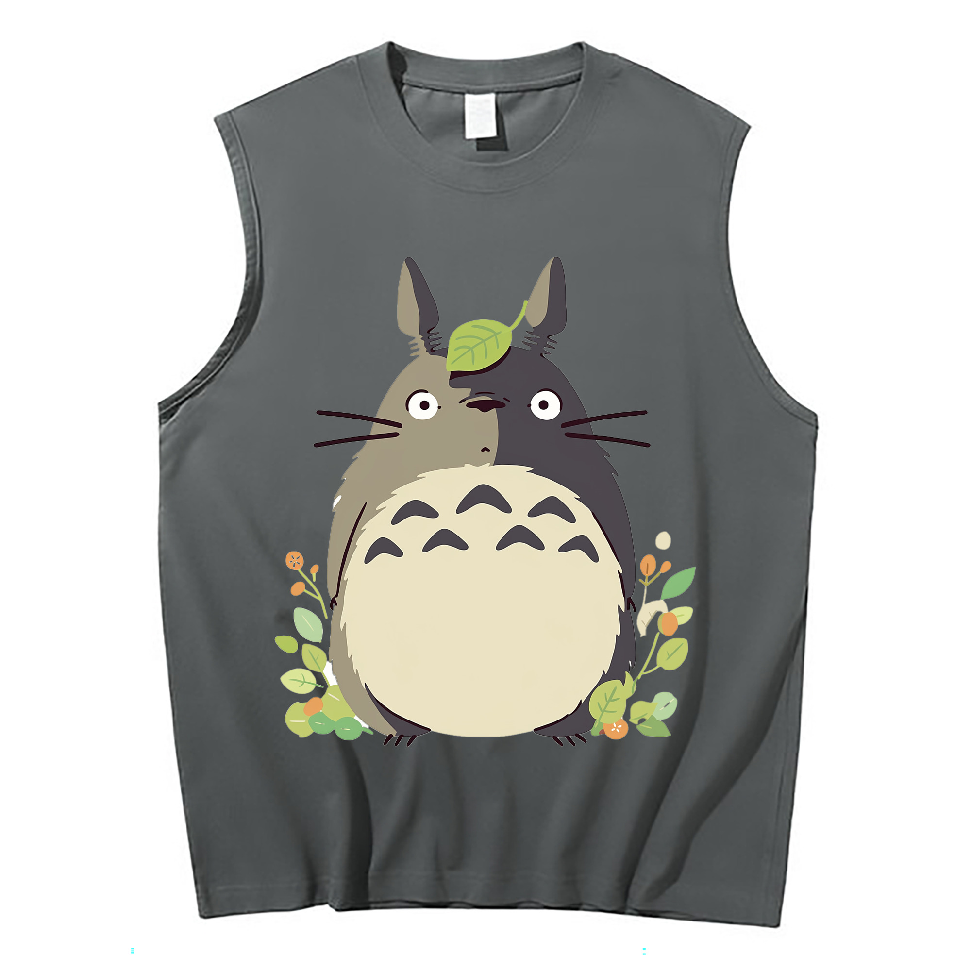 （画像用） となりのトトロ 草壁メイ 草壁サツキ My Neighbor Totoro Satsuki Kusakabe Mei Kusakabe コットン100％タンクトップ（フロントプリント）